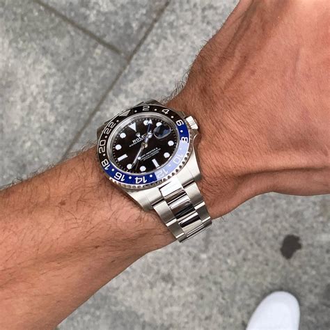 rolex gmt master batmann|wearing Rolex Batman gmt.